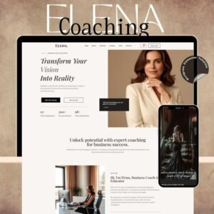 Elena WordPress Theme – Elementor Pro Coaching & Entrepreneur Website Template