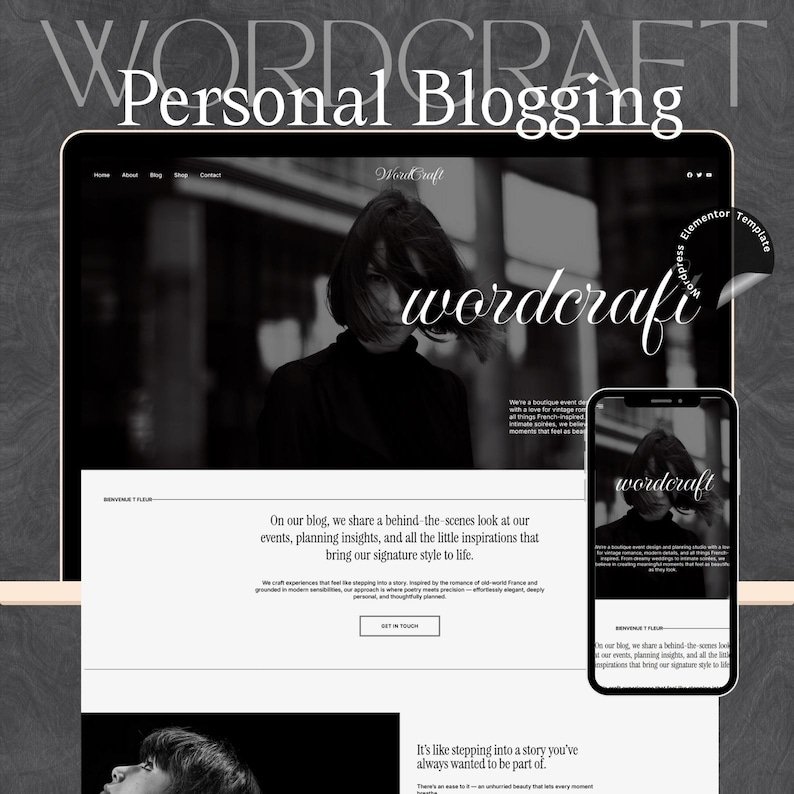 Minimalist WordPress Website Theme – Clean Elementor Pro Template