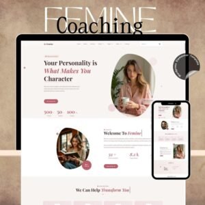 Feminine Entrepreneur Coaching WordPress Theme – Elementor Pro Sales Page Template